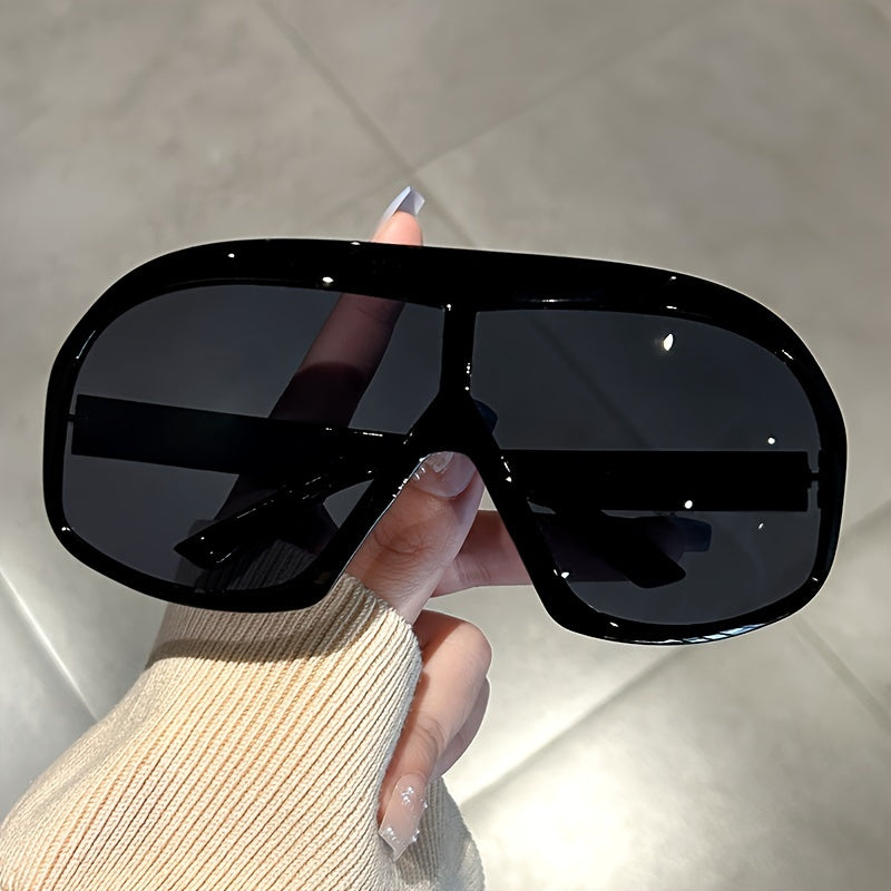 Oversized One-piece Fashion Glasses