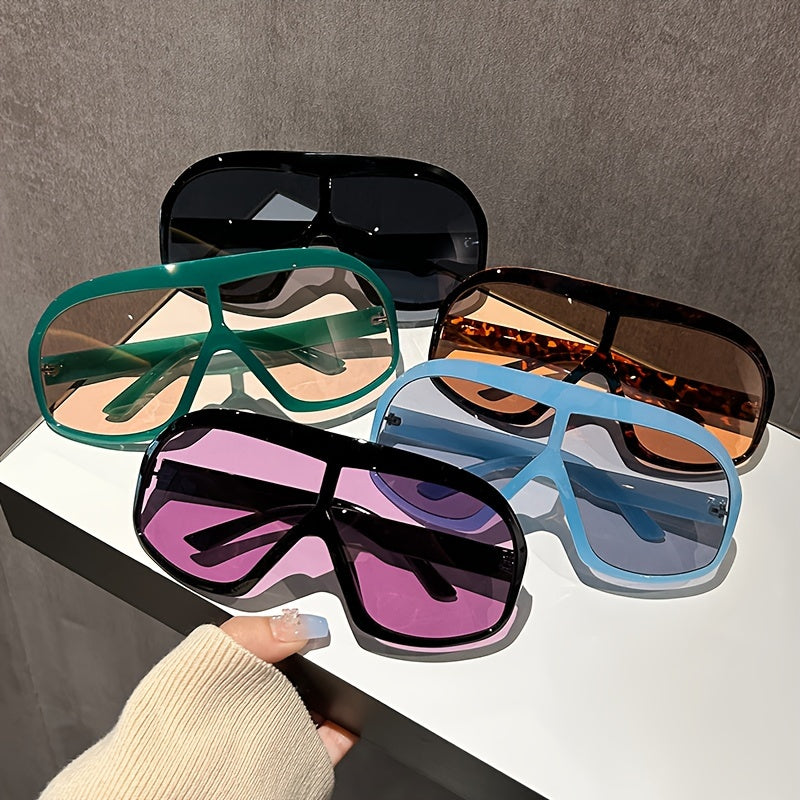 Oversized One-piece Fashion Glasses