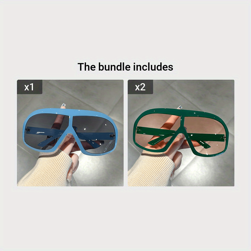 Oversized One-piece Fashion Glasses