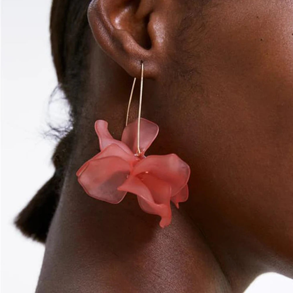 Bohemia Handmade Resin Flower Earrings