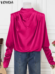 VONDA Fashion Ruffled Shirts Eleagnt Blouses