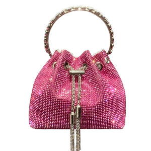 Bucket clutch Crystal rhinestone shoulder bags