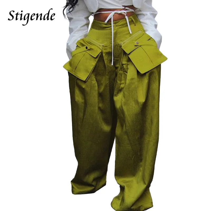 Stigende Wide Leg Loose Cargo Pants