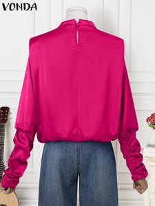 VONDA Fashion Ruffled Shirts Eleagnt Blouses