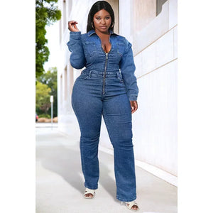 Vintage High Street Denim Women's Jumpsuit