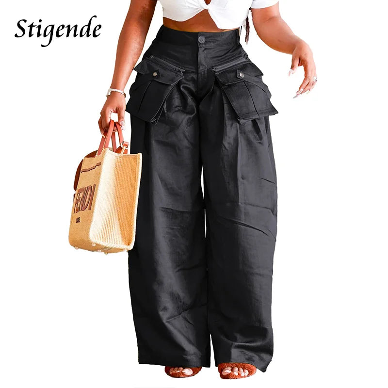 Stigende Wide Leg Loose Cargo Pants