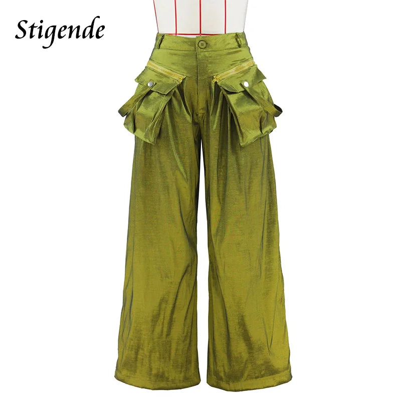 Stigende Wide Leg Loose Cargo Pants