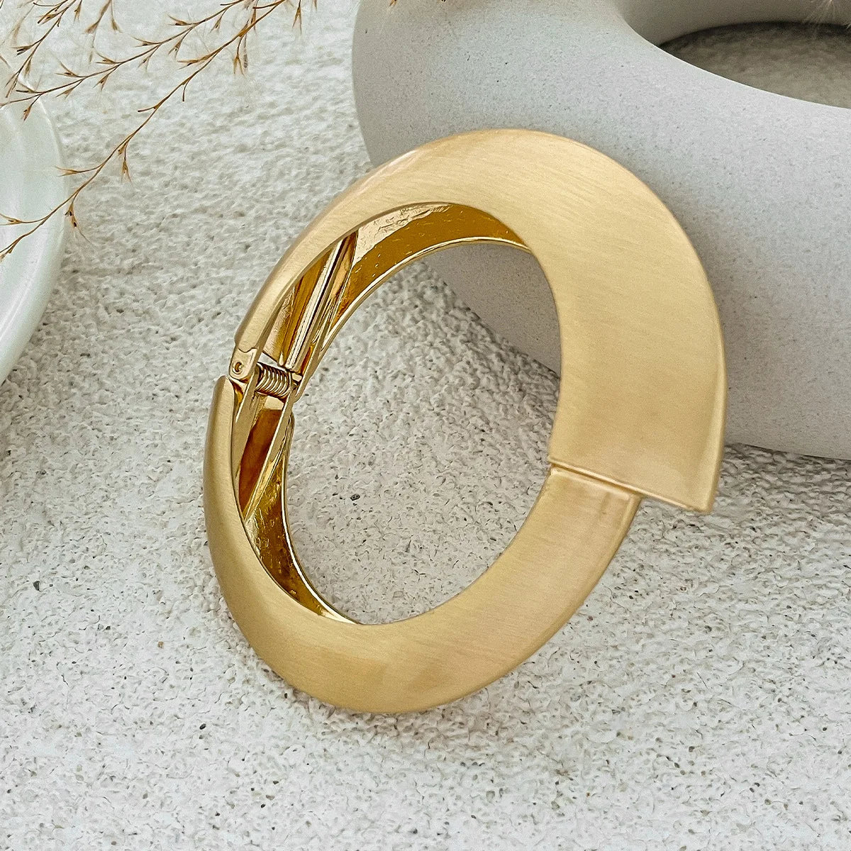 KMVEXO Chunky Heavy Wide Metal Water Drop Bangles