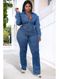 Vintage High Street Denim Women's Jumpsuit