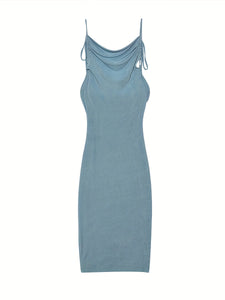 Sexy Strapless  Hang Neck Temperament Dress