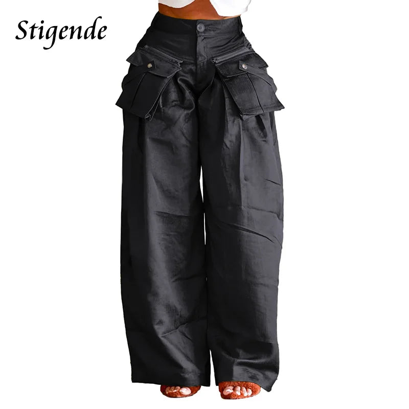 Stigende Wide Leg Loose Cargo Pants