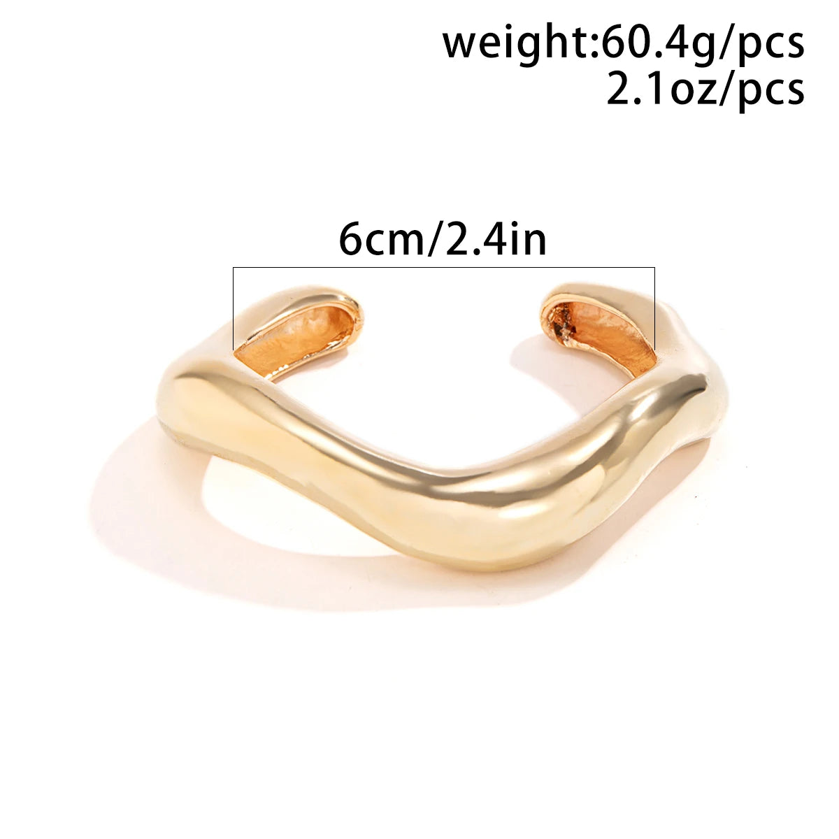 Exaggerated Chunky Heavy Metal Open Cuff Bangles