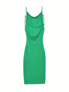 Sexy Strapless  Hang Neck Temperament Dress