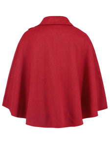 Collared Neck Cropped Cape