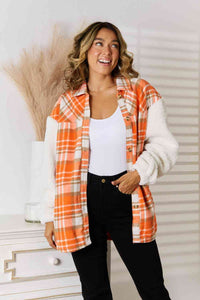 Plaid Collared Button Down Jacket